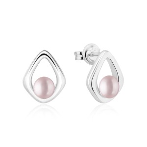 Cercei argint cu perle naturale roz pudra  DiAmanti SK24212E_L-G (Argint 925‰ 2,3 g.)